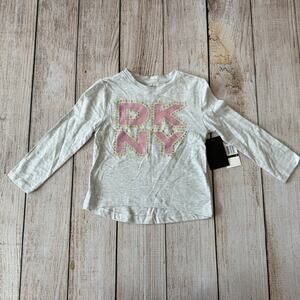 NWT Girls Size 4 DKNY Long Sleeve Shirt